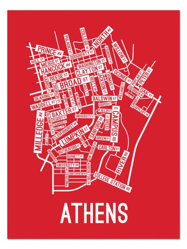 Athens, Georgia Street Map