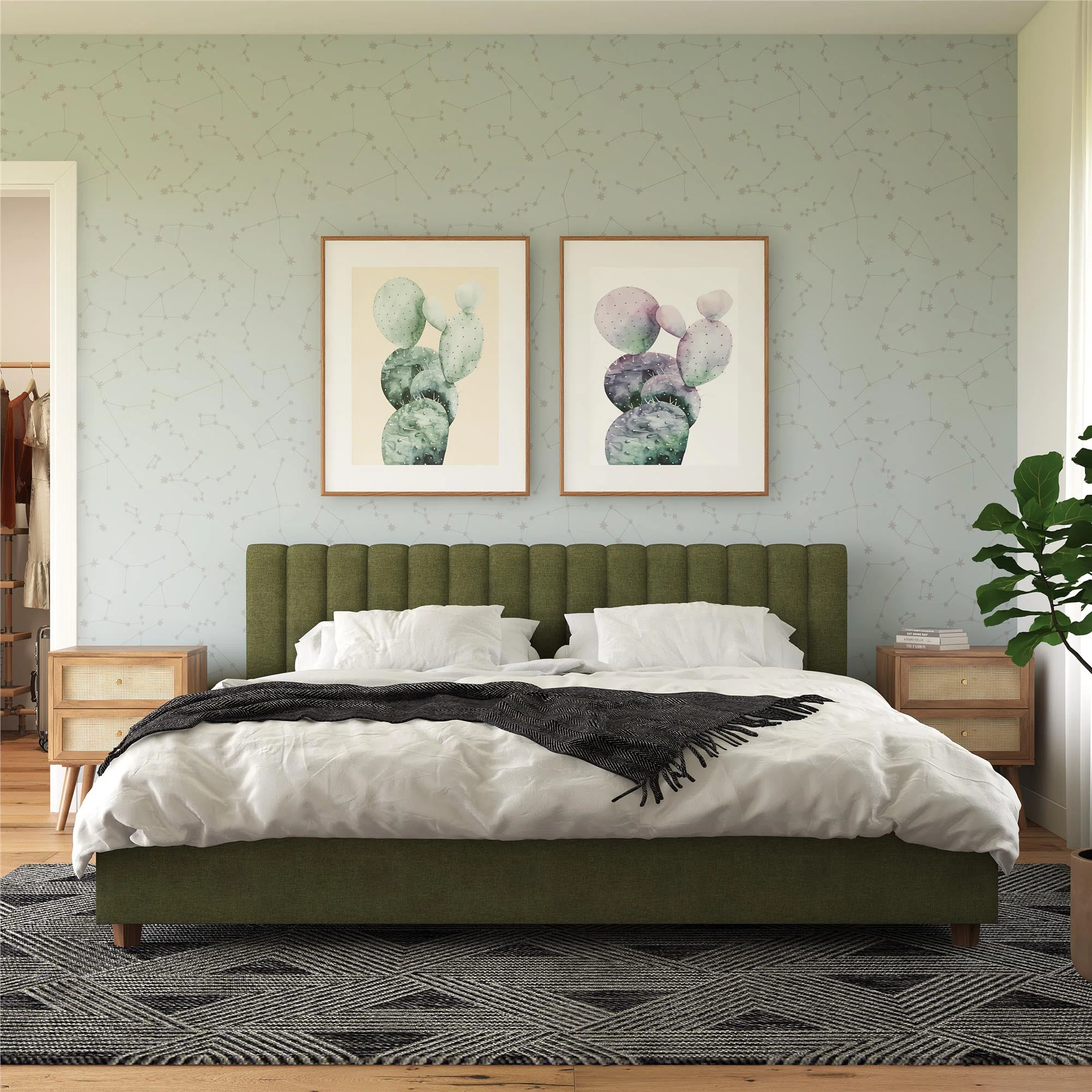 Brittany Tufted Upholstered Platform Bed