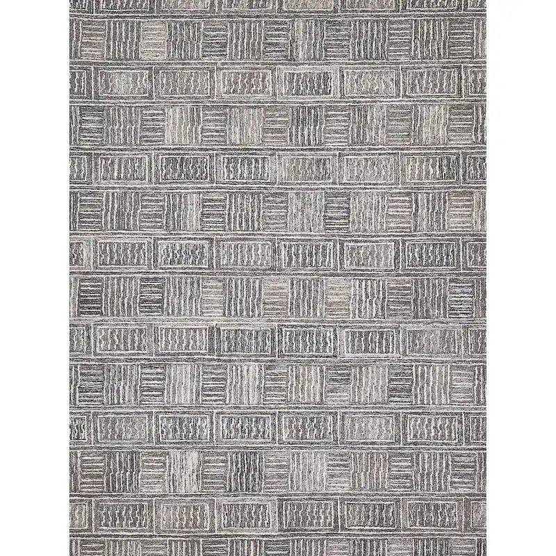 Exquisite Rugs Naturals Handmade Hand-tufted New Zealand Wool On Canvas Charcoal Area Rug - Overstock - 41897364