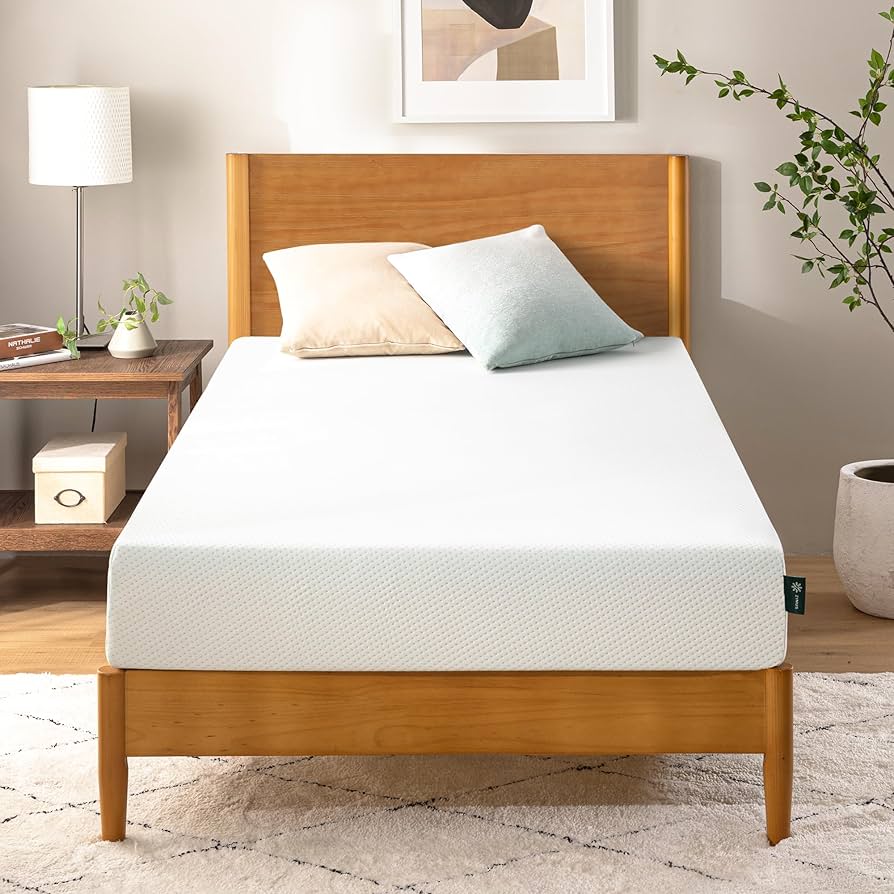 ZINUS 6 Inch Full Green Tea Memory Foam Mattress [New Version], Fiberglass Free, Medium Firm Feel, Zoned Pressure Relief, Certified Safe Foams & Fabric, Mattress in A Box