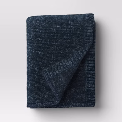 Shine Chenille Throw Blanket Gray - Project 62