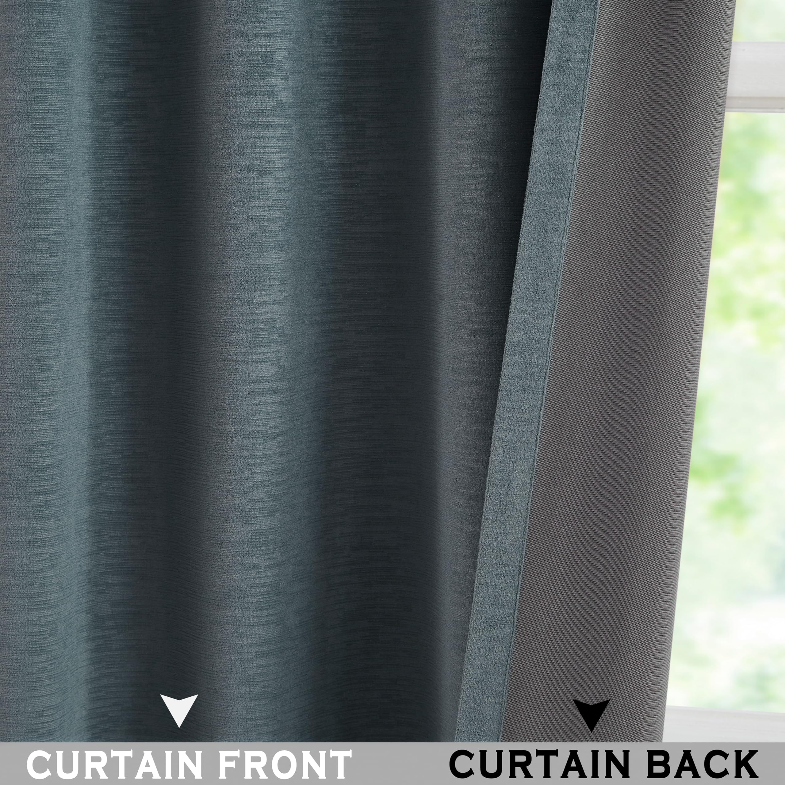 Kayne Studio Soft Velvet Pinch Pleated Curtains, 90 Inch Long Room Darkening Soundproof Thermal Insulated Back Tab Window Treatments Drapes for Living Room, Storm Blue,22 Hooks,2 Panels,38" x 90"