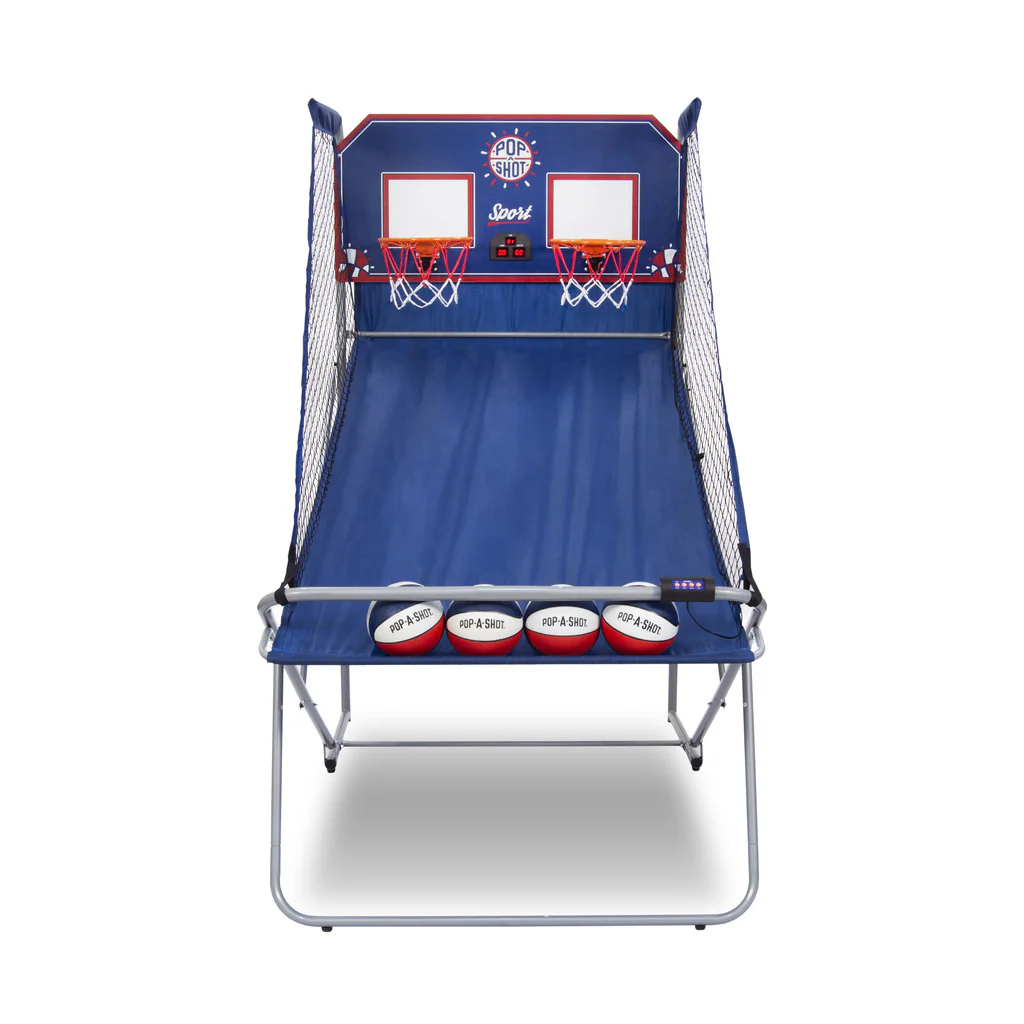 Pop-A-Shot - Dual Shot Sport | Arcade Basketball Game for Home | Paddle Scoring Hoop, 10 Game Modes, 4 Balls | Foldable for Easy Storage | Fun for All Players