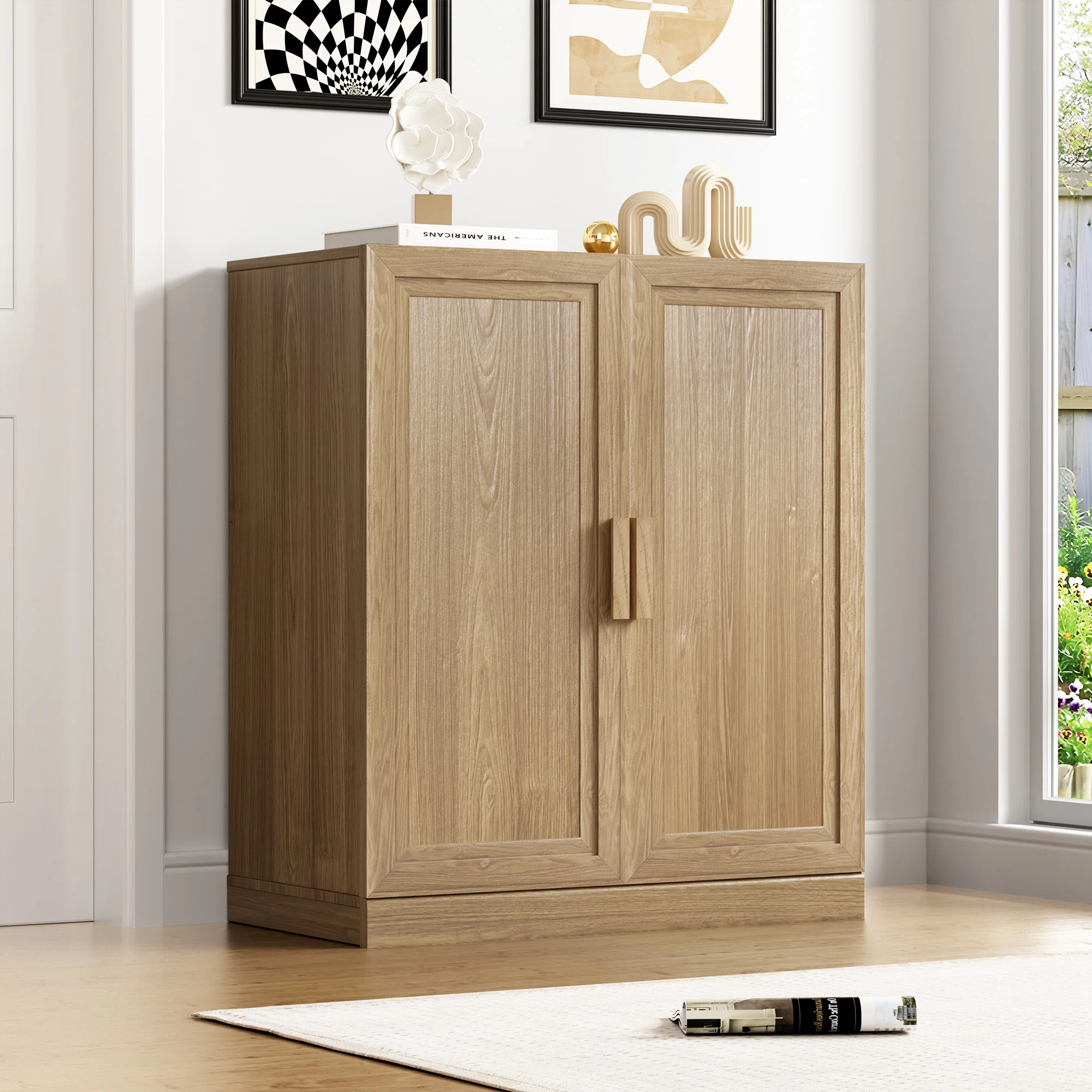 Gershwin Solid Wood Accent Storage Cabinet Sideboard