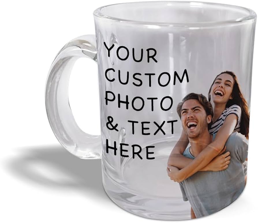Cimpress Custom Ceramic Mug with Photo or Text, 11oz, Green, Pack of 1, Personalized Coffee Cup, Glossy Look, Christmas Gift Idea, Holiday Custom Gift for Hot Drinks, Office or Home
