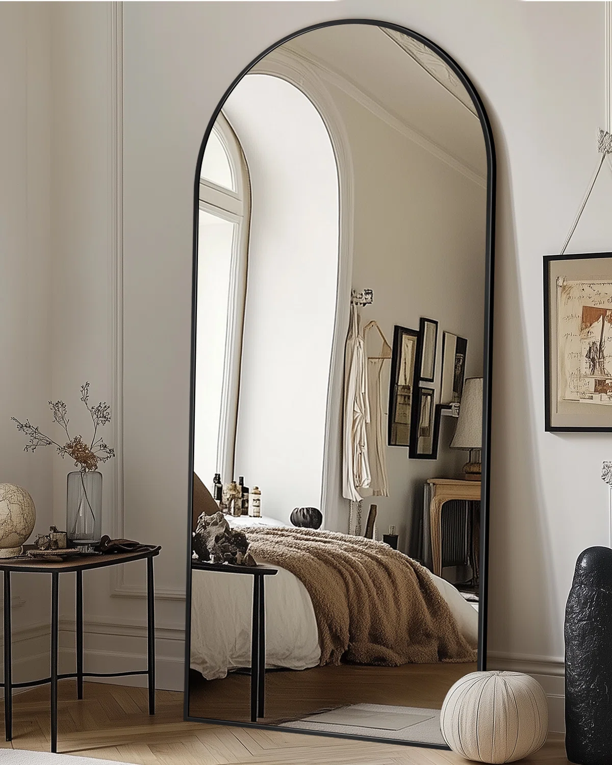 Arched Metal Oversized Full-Length Mirror