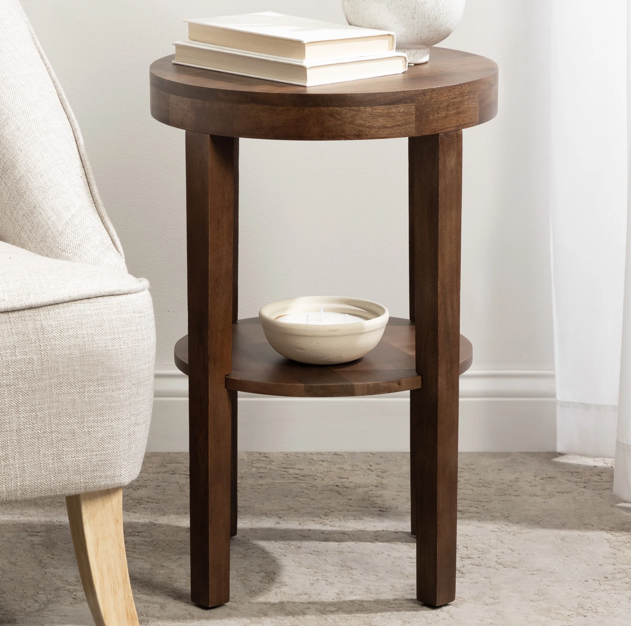 Solid Wood End Table