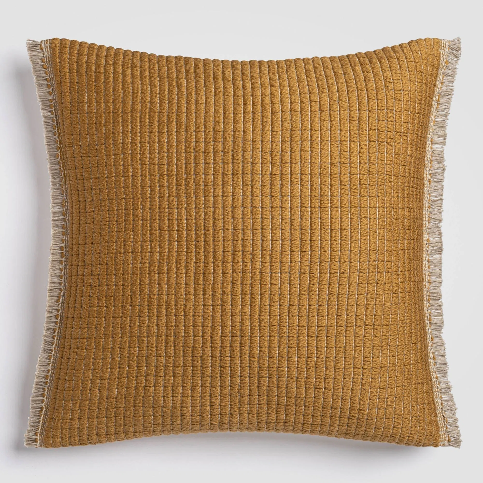 Sunrise Two-Tone Yellow & White Accent Pillow, 20" x 20", Throw Pillow For Couch or Bed