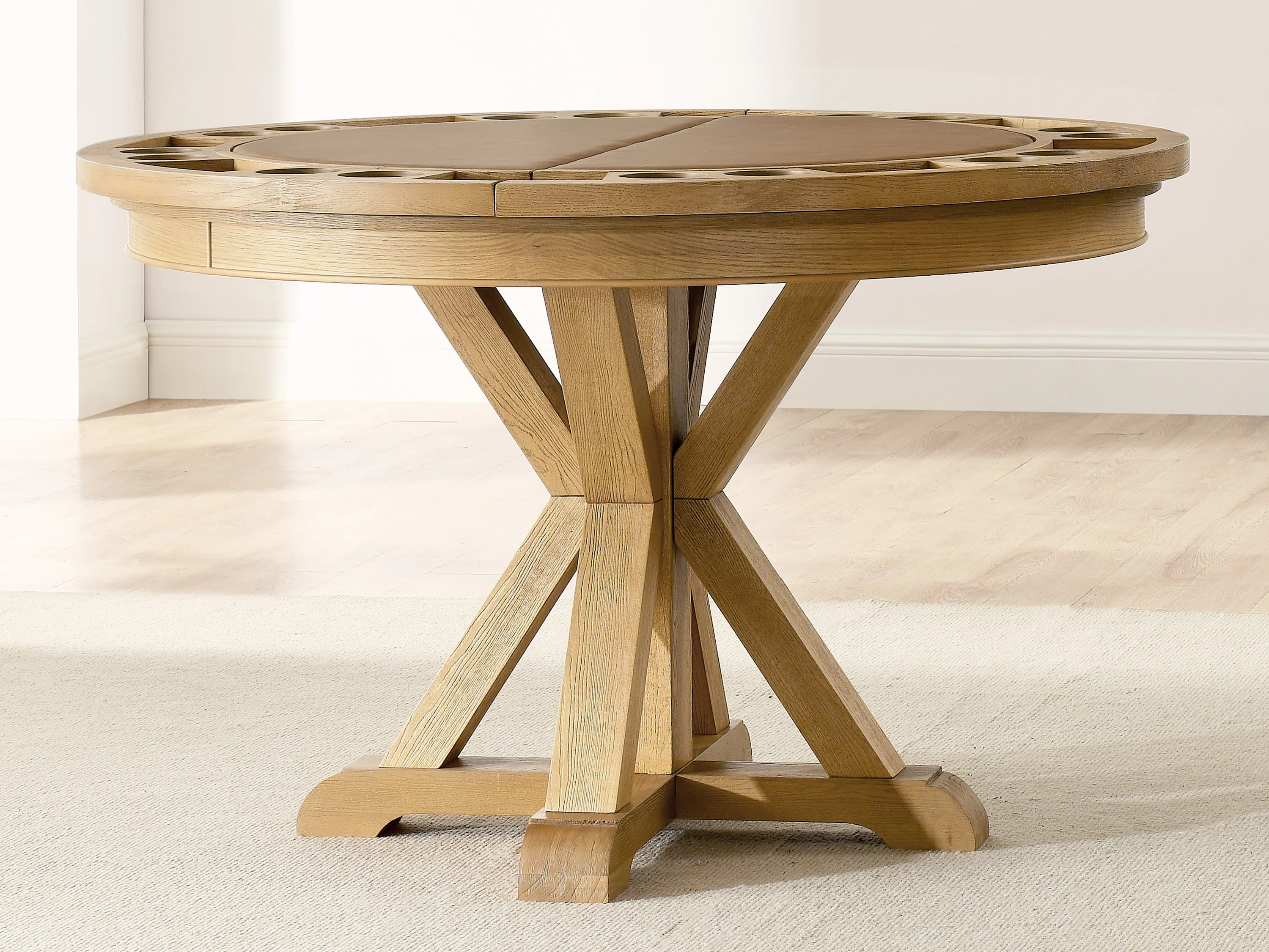 Steve Silver Furniture 50'' 8 - Player Foldable Poker Table