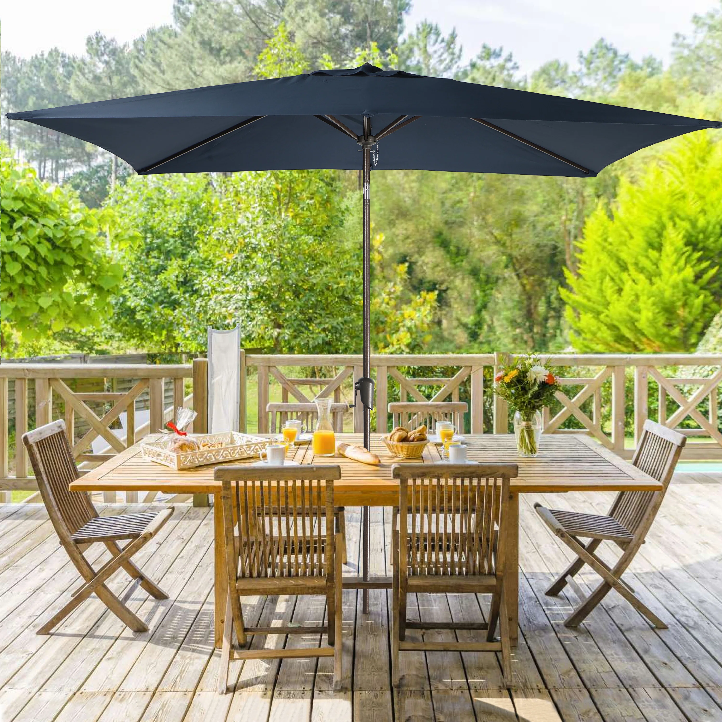 Urbano 117.6'' x 79.2'' Rectangular Market Umbrella
