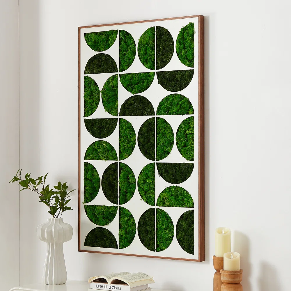 Modern Wall Art Moss Metal Nature Farmhouse For Bedroom