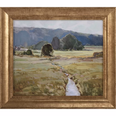16" X 14" Summer Pasture Framed Wall Art Brass - Threshold™ Designed With Studio Mcgee