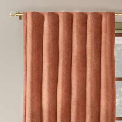 50"x84" Blackout Chenille Curtain Panel Brown - Threshold™: Woven Polyester, Rod Pocket, Oeko-tex Certified