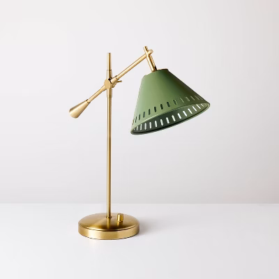 Hinge Desk Table Lamp Green/brass - Hearth & Hand™ With Magnolia