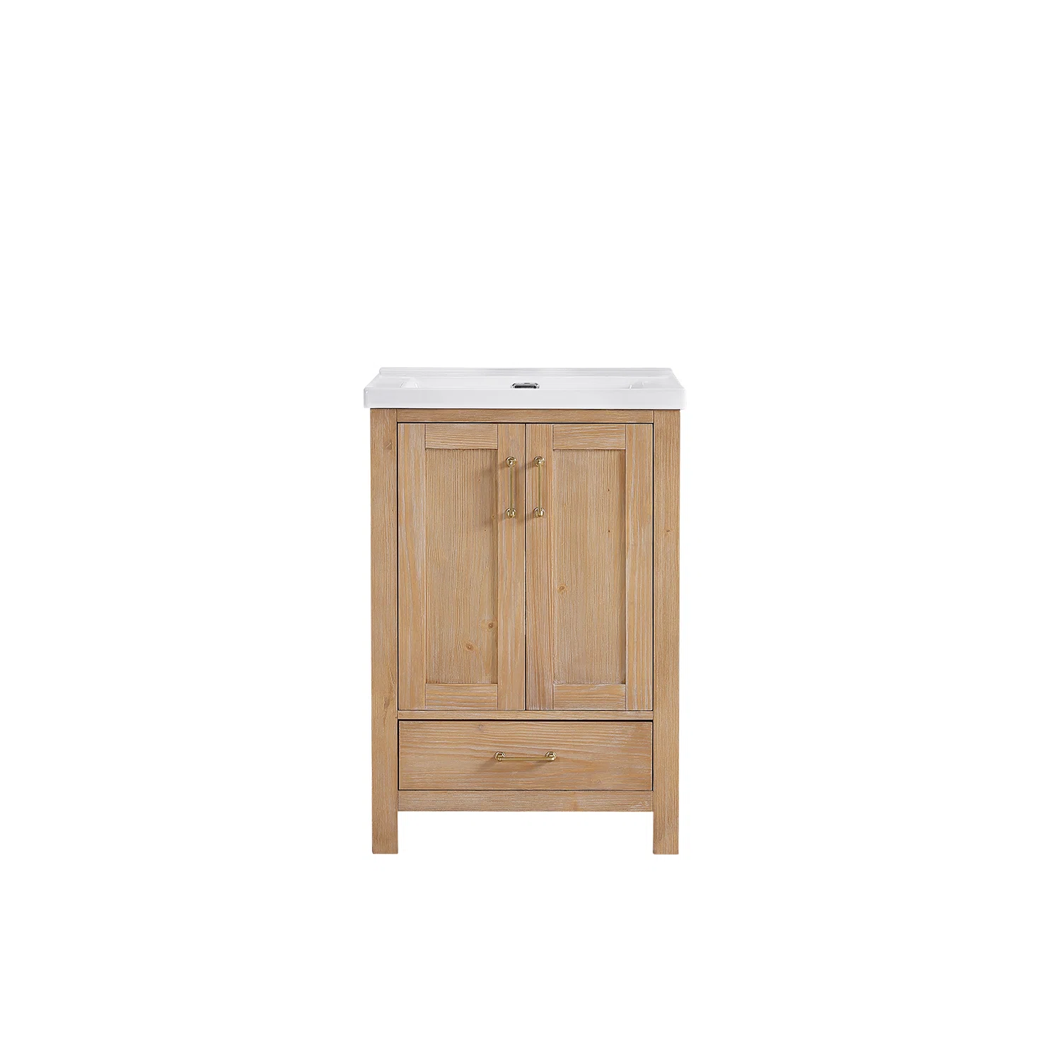 Gela 23.6'' Free-standing Single Bathroom Vanity with Ceramic Vanity Top