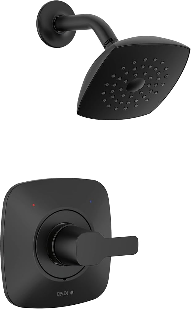 Delta Faucet Modern 14 Series Matte Black Shower Faucet