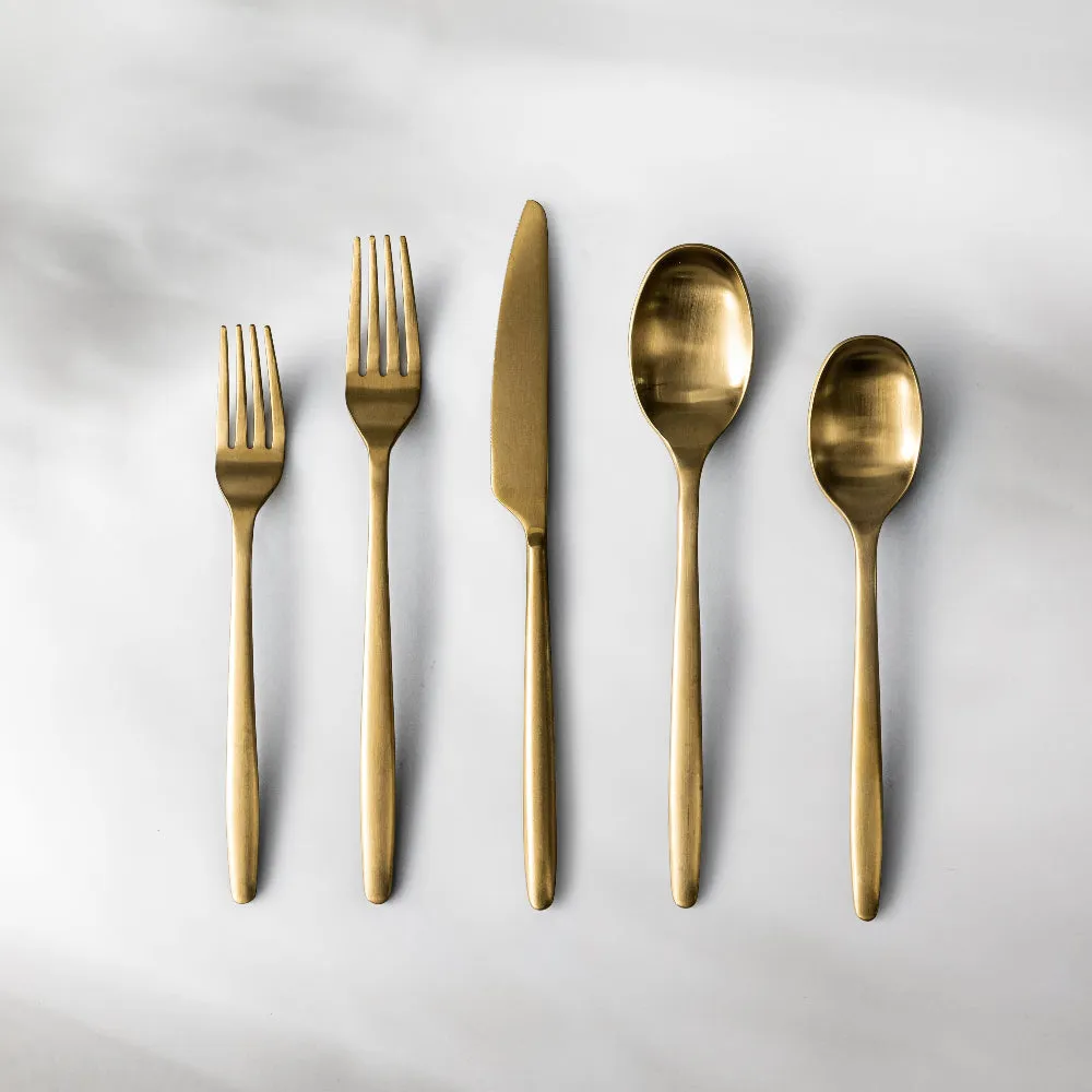 Ava Matte Gold Flatware