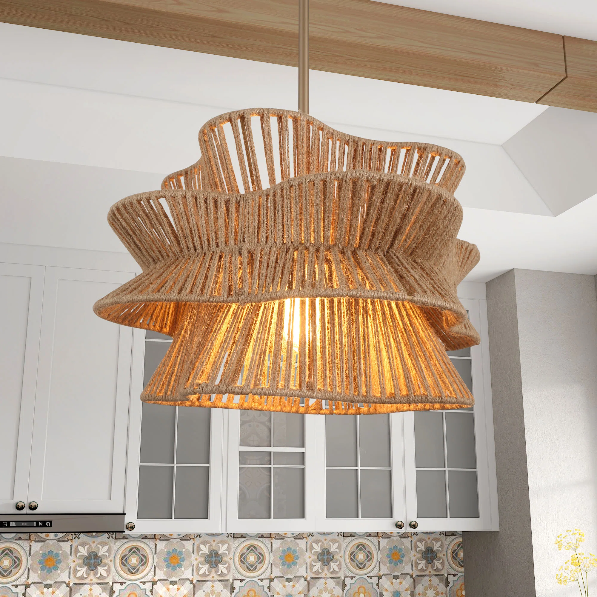 Woven Rope Pendant Light