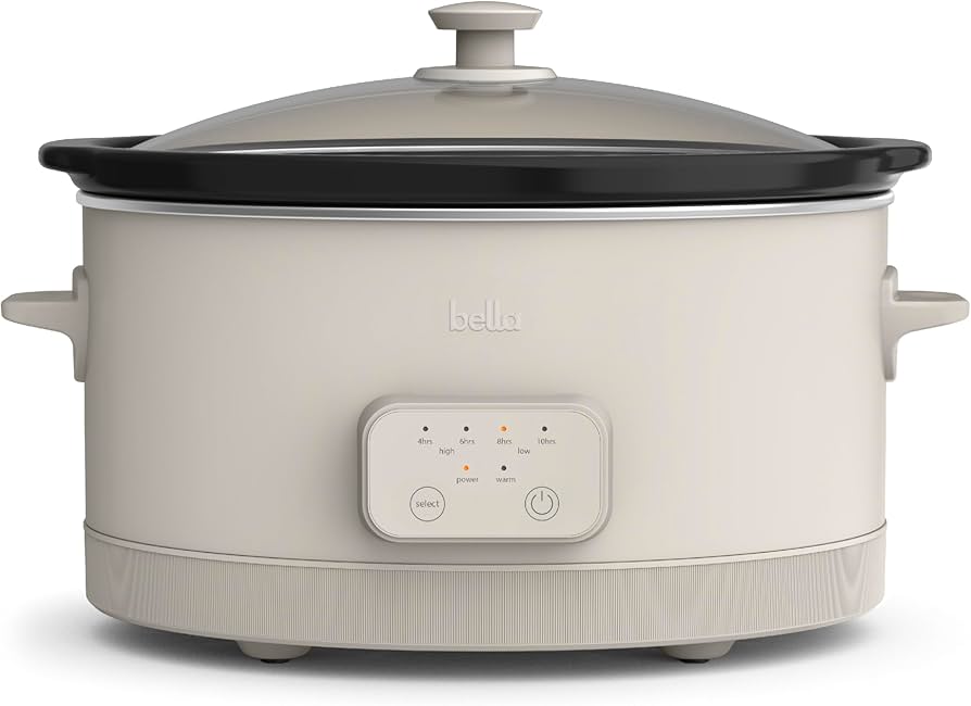 bella 6.0 Qt Programmable Slow Cooker, Ceramic Nonstick 