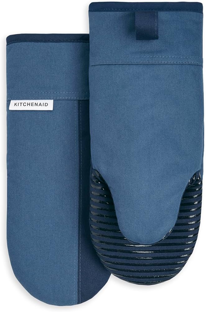 Non-Slip Oven Mitt Set, Navy/Ink