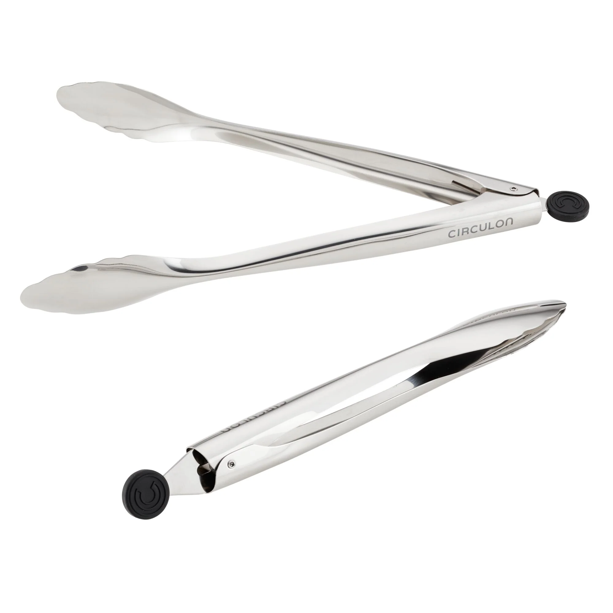 2-piece Stainless Steel Tongs Set