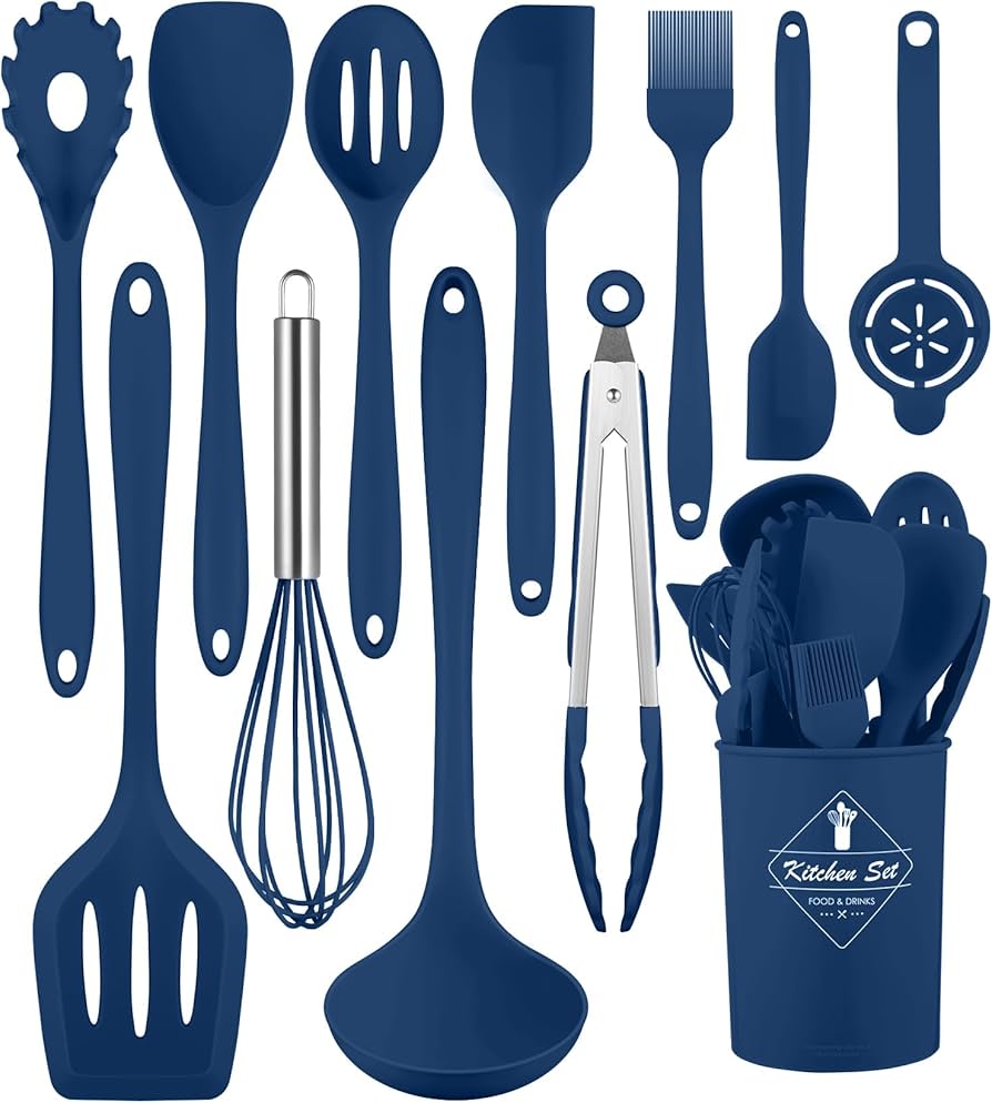 Kitchen Utensils Set-12 Pieces Silicone Cooking Utensils 