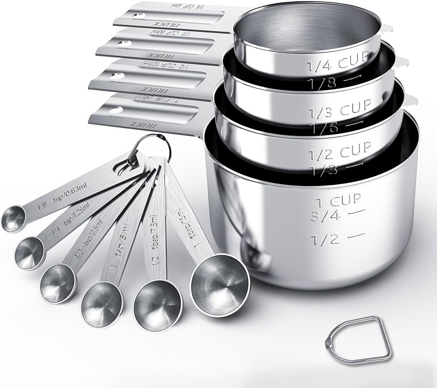 Stainless Steel Measuring Cups & Spoons 