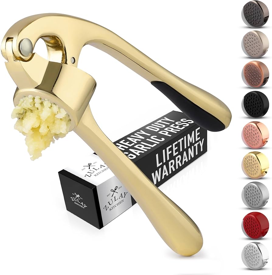 Garlic Press with Soft, Easy to Squeeze Handle 