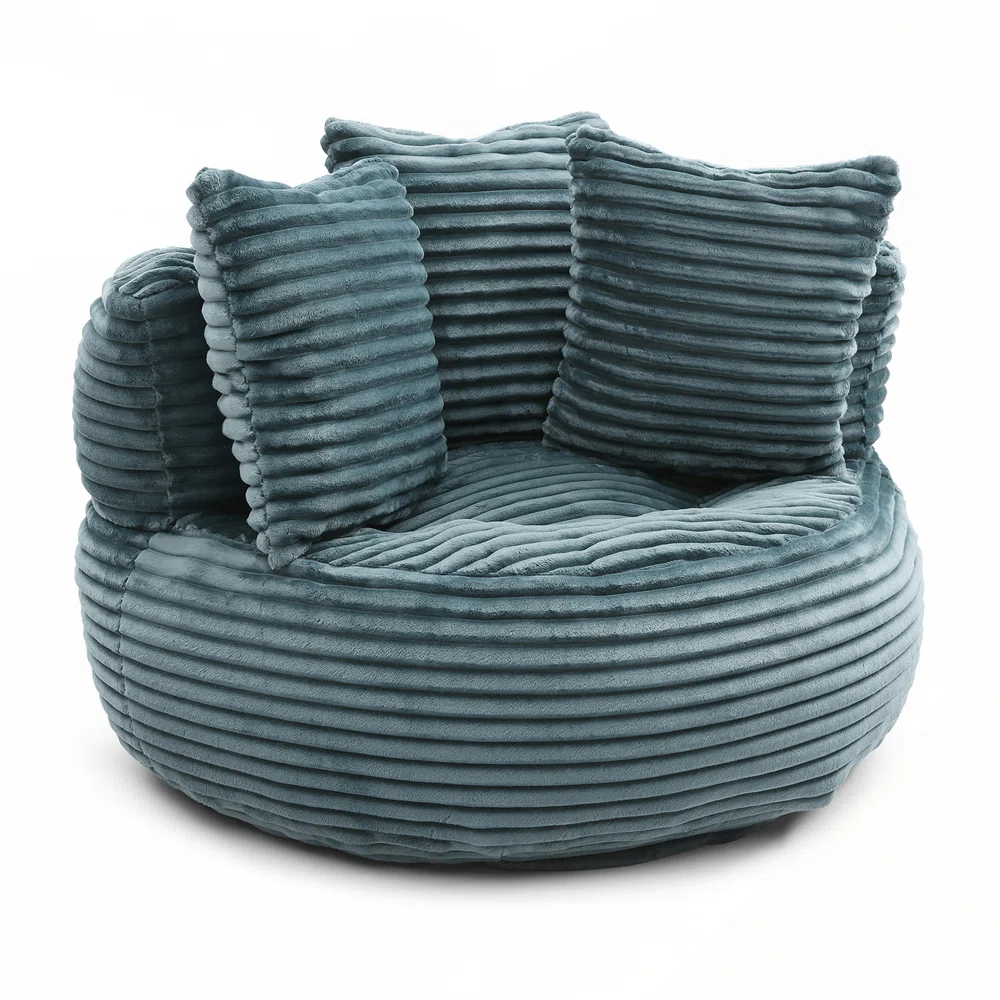 Oversized High Back Bean Bag Couch with Filler for Adults and Kids