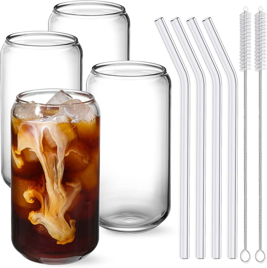 Iced Coffee Drinking Glasses 