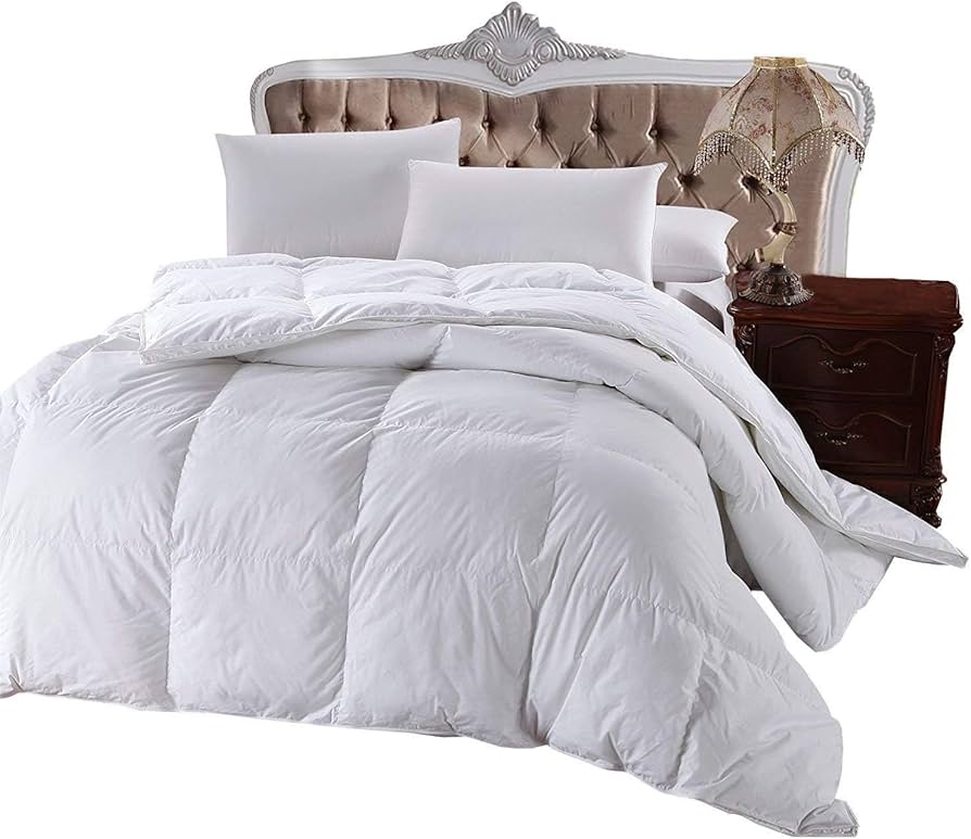 Royal Hotel Bedding 300 Thread Count Oversized King Size Down-Alternative Comforter, Overfilled Duvet Insert 100% Cotton Shell - 100% Down-Alternative Fill 750FP - 100Oz - Solid White, Oversized King