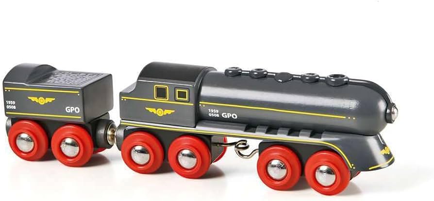 BRIO World - 33697 Speedy Bullet Train - Engaging 2-Piece Wooden Toy Train Set | Ideal for Kids Age 3+ | Enhances Motor Skills | Compatible Railway Toys | FSC Certified Materials