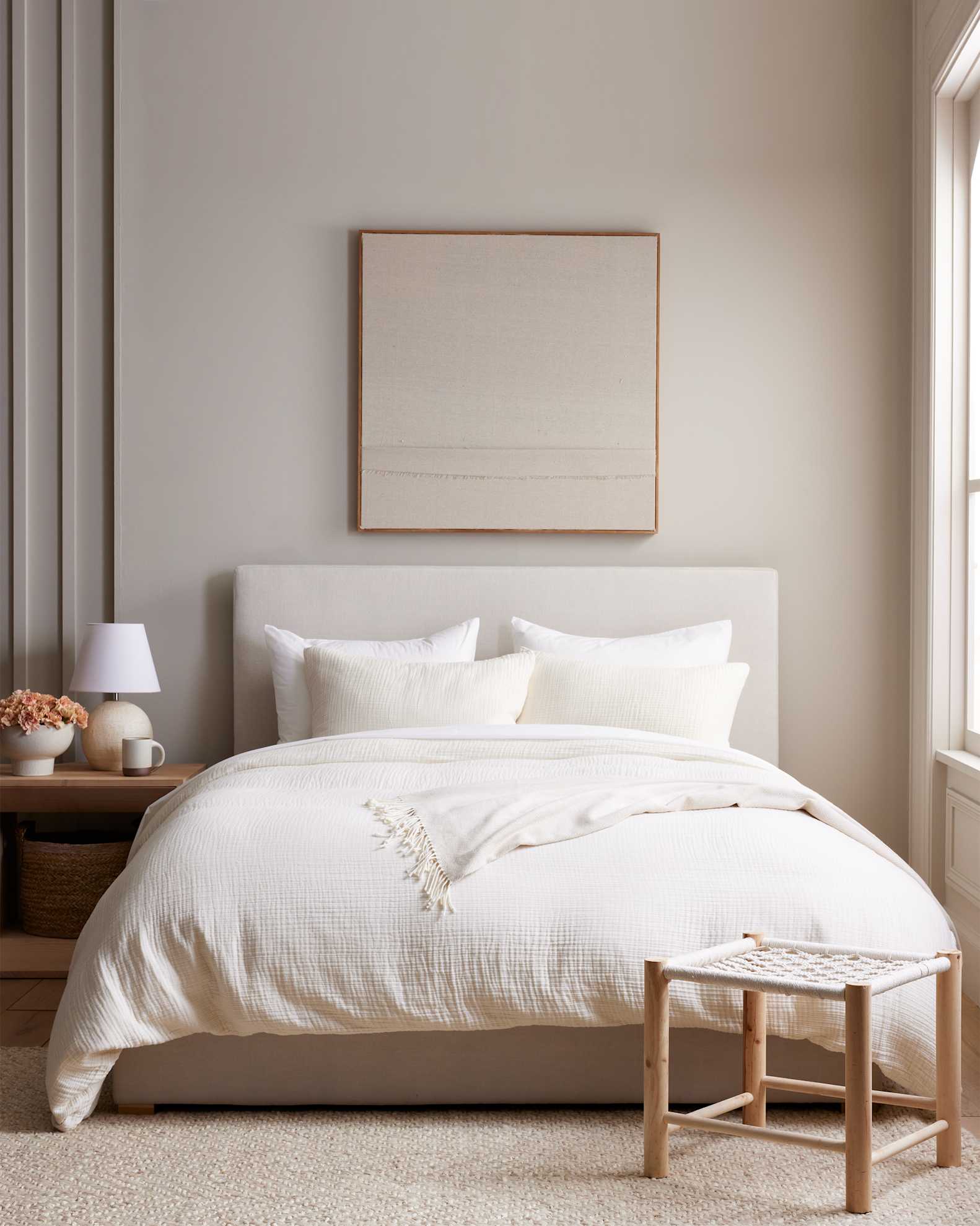 Organic Airy Gauze Duvet Cover Set | Undyed | Master Bedroom