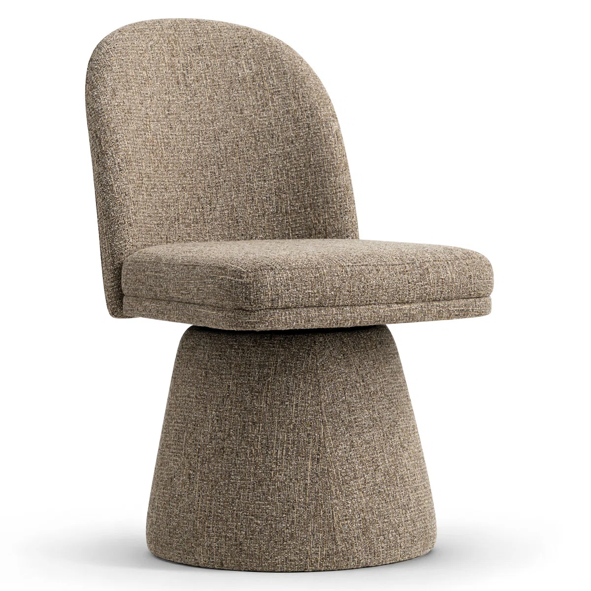 Upholstered Fabric Swivel Dining Side Chair