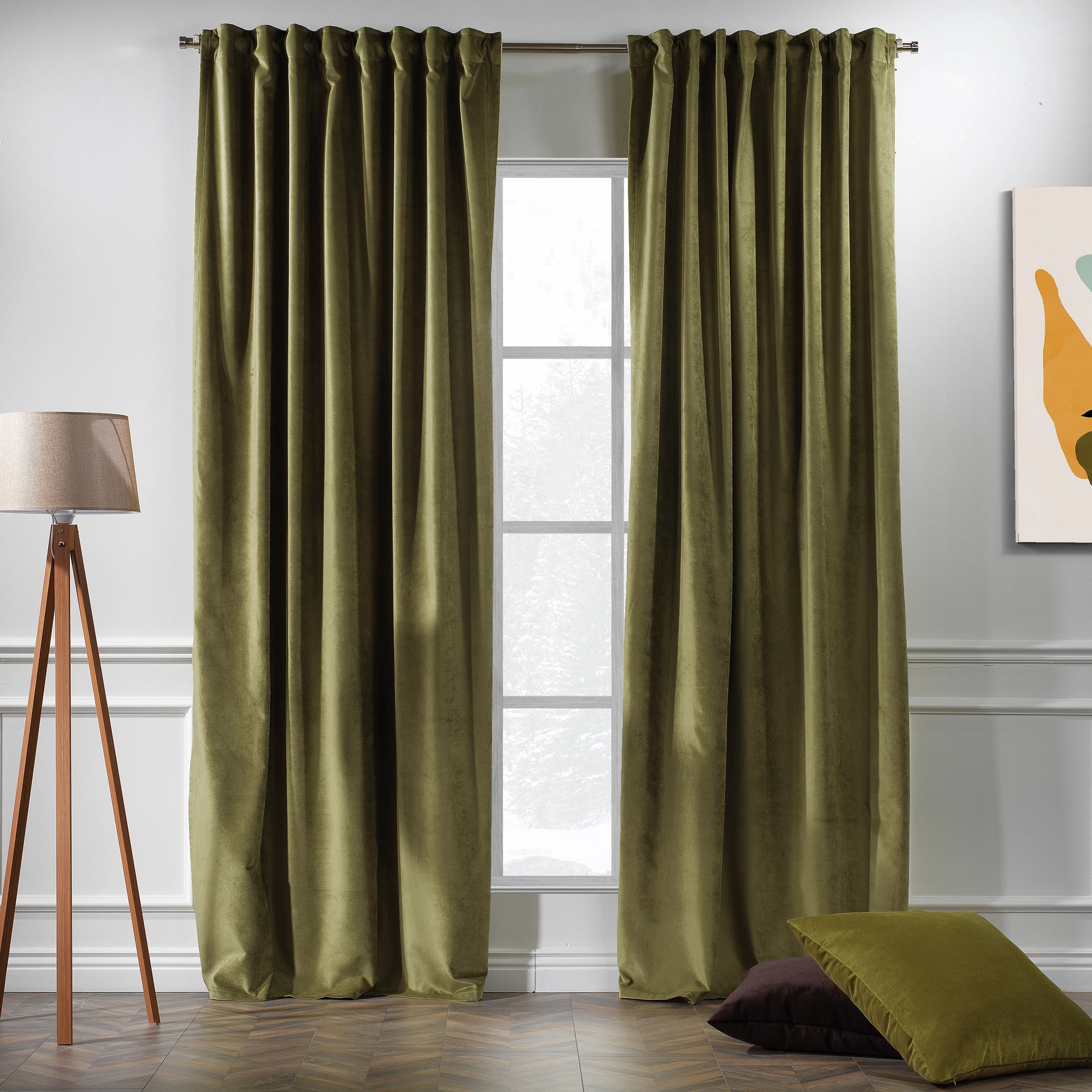 Matte Velvet Extra Wide x Extra Long Custom Made Decorative Double Panel