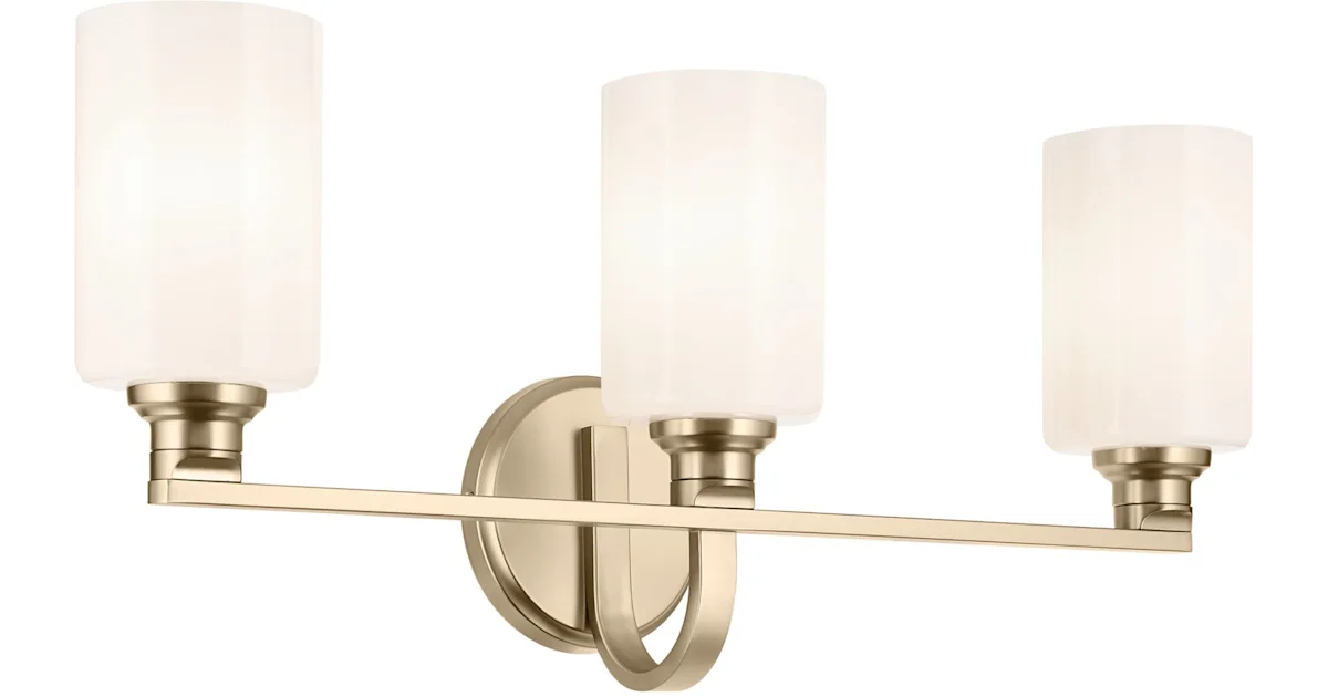Kichler Gioe 3 Light 24" Wide Vanity Light with Opal Glass Shades
