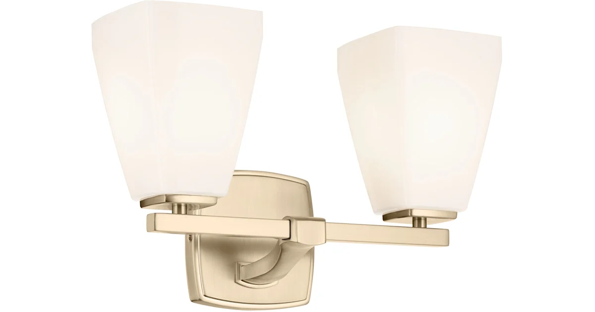 Kichler Marant 2 Light 14" Wide Vanity Light with Opal Glass Shades