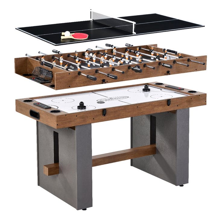 Barrington Urban 3-in-1 Combo Game Table – Foosball, Air Hockey and Table Tennis– Multi Game Table for Home or Game Room