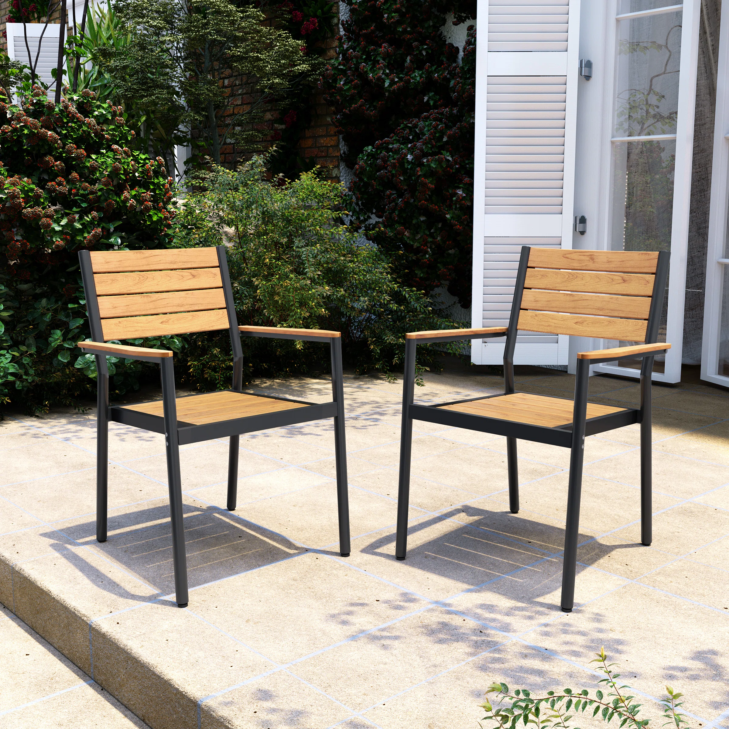 Auminum Stacking Outdoor Dining Armchair