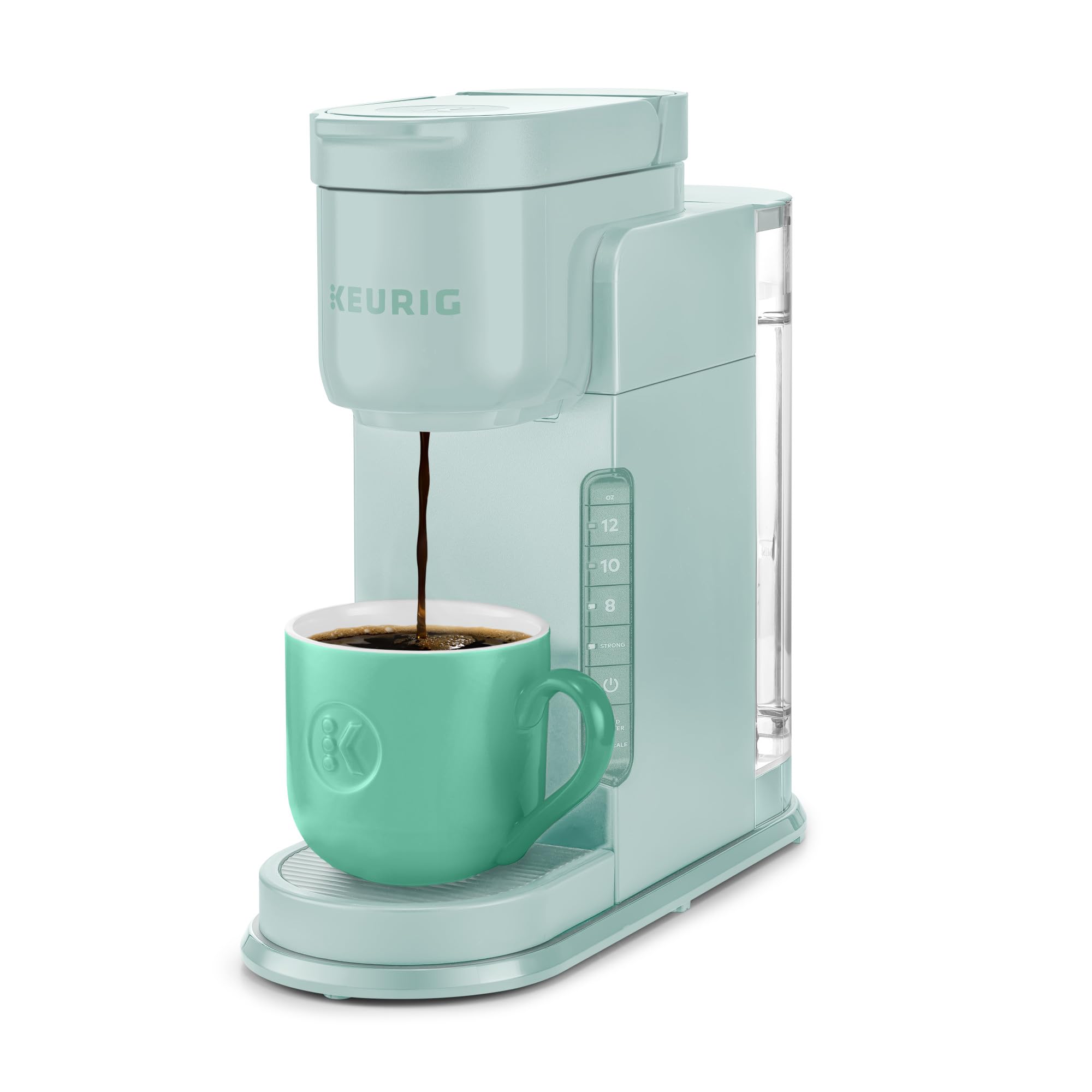 Keurig K-Express Single Serve K-Cup Pod Coffee Maker, 3 Brew Sizes, Strong Button Feature, 42oz Removable Reservoir, Mint