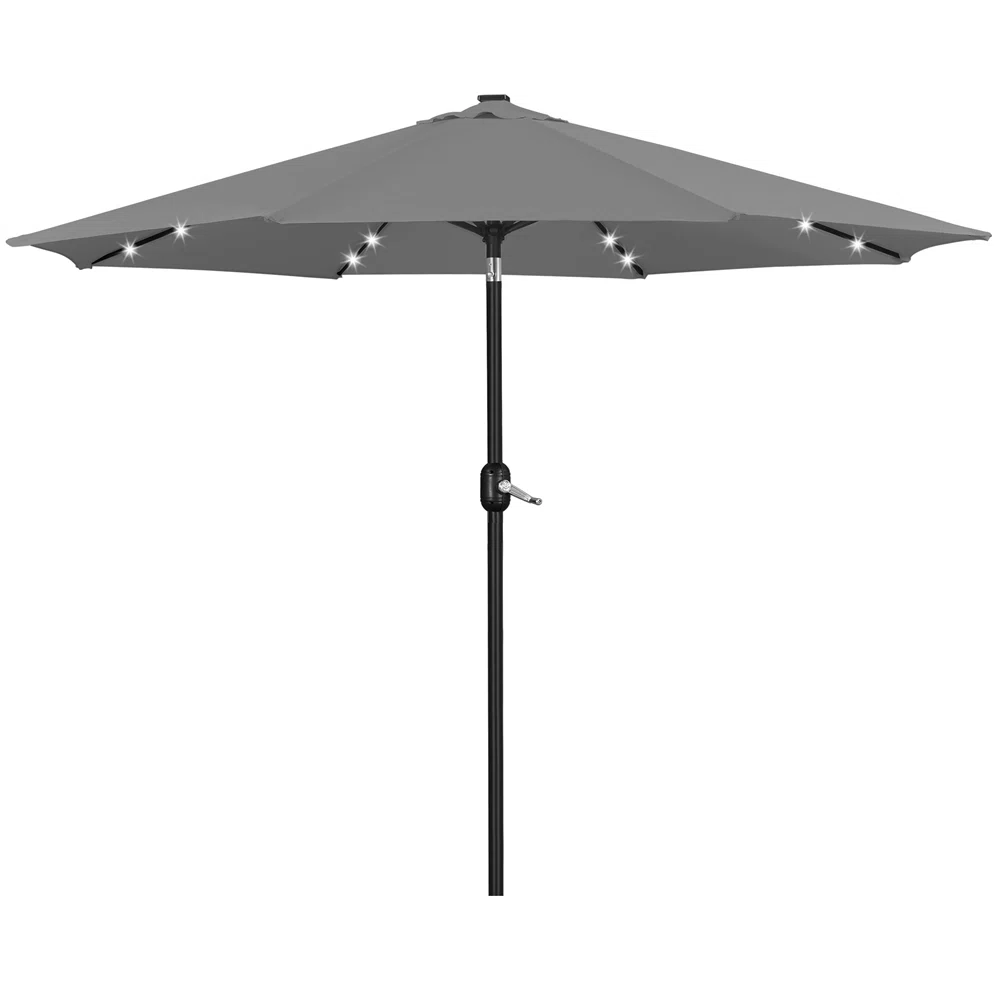 11 FT Patio Umbrella Market Umbrella with 32 LED Lights