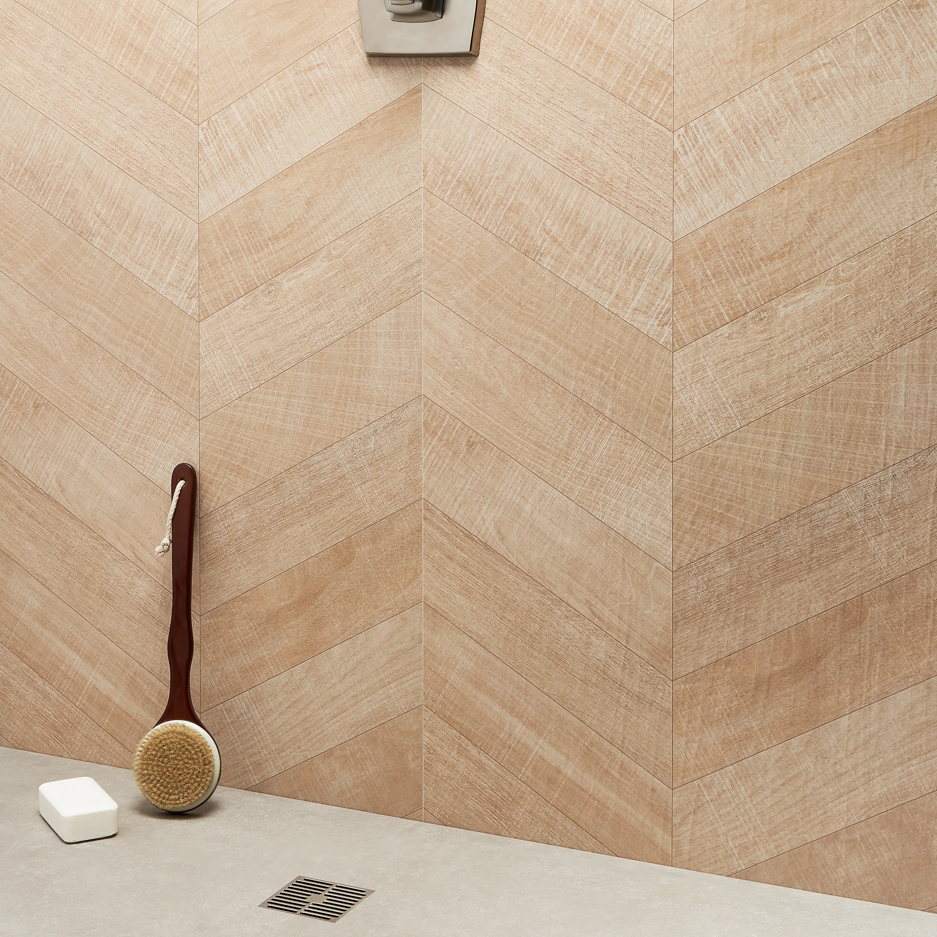 Bond Tile Auburn Chevron 24 In X 48 In Matte Porcelain Floor And Wall Tile 1549 Sq Ft Case