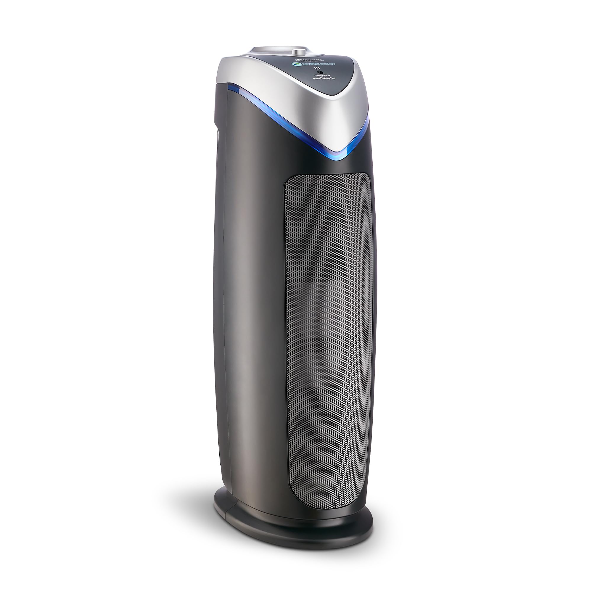 GermGuardian Air Purifier for Home with HEPA Pure Filter, for Wildfire Smoke, Pet Dander, Pollen, Odors, Large Rooms - 743 Sq. Ft., Removes 99.97% Pollutants, UV-C Light, 22", AC4825W, White