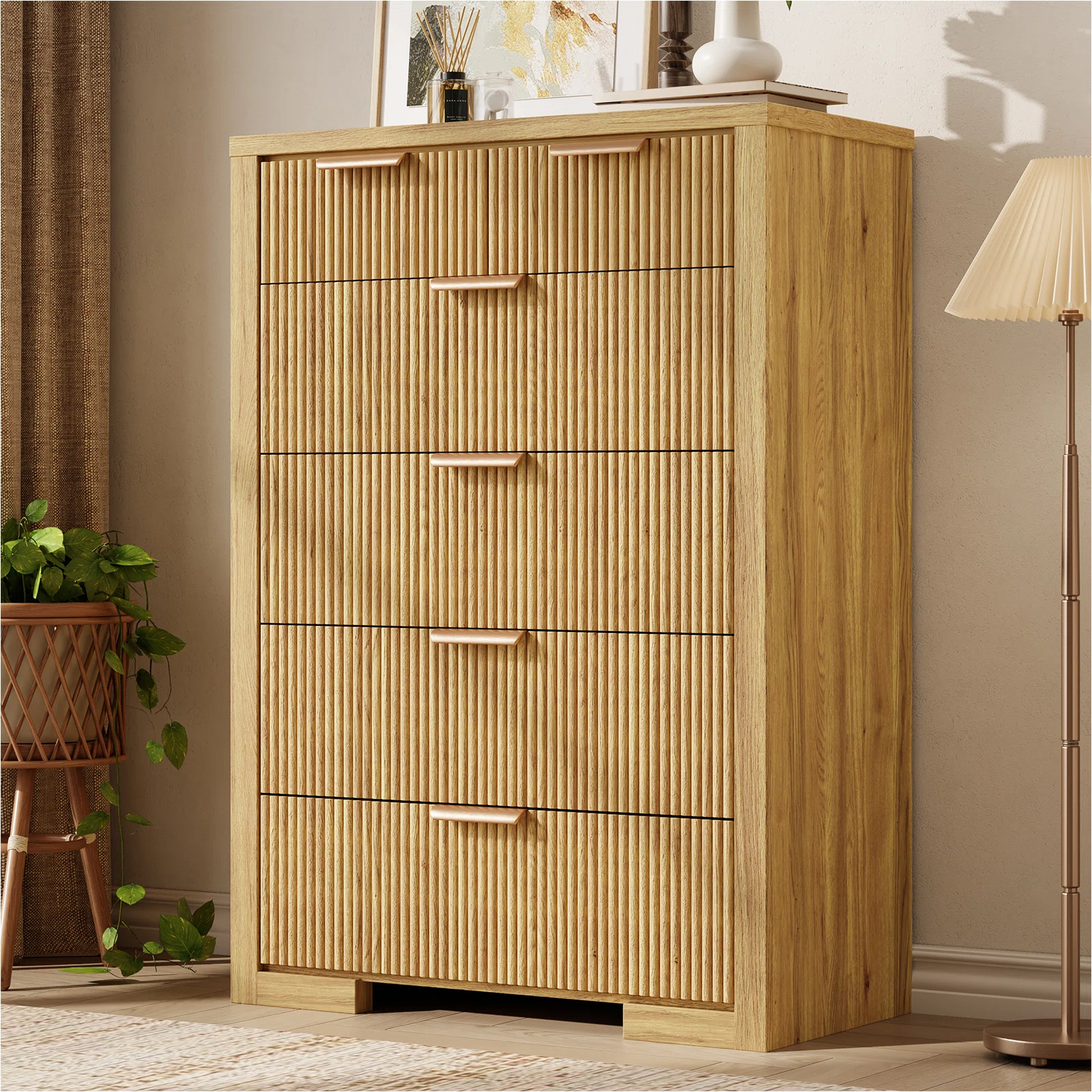 6-Drawer 31.5''W Dresser for Bedroom, Modern Tall Chest Closet Organizer for Entryway Living Room Hallway