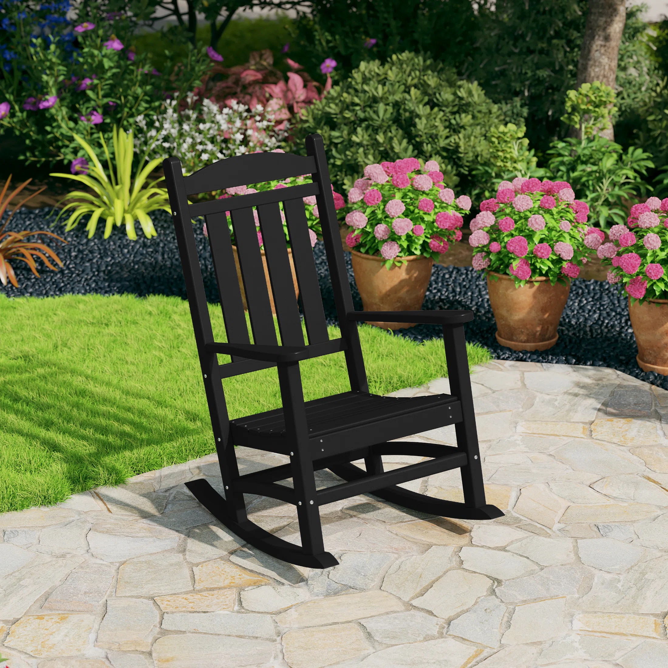 Laguna Outdoor Potwin Rocking Plastic Chair