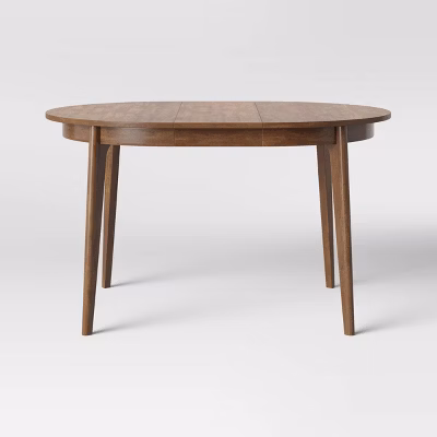 Astrid Mid-century Round Extendable Dining Table Brown - Threshold™ (assembly Required