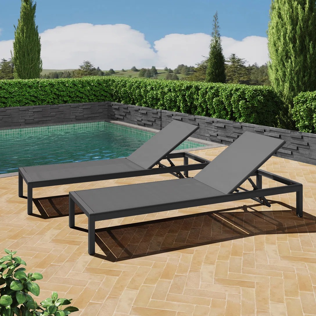 Caggiano 77.56'' Long Reclining Chaise Lounges