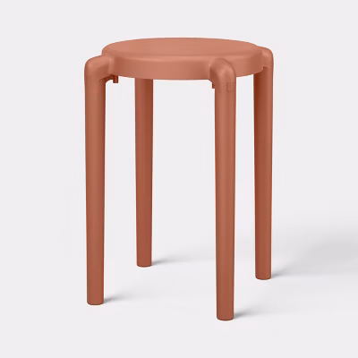 Round Accent Patio End Table Burgundy - Room Essentials