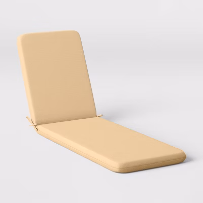 78"x22" Outdoor Chaise Lounge Cushion Tan - Room Essentials