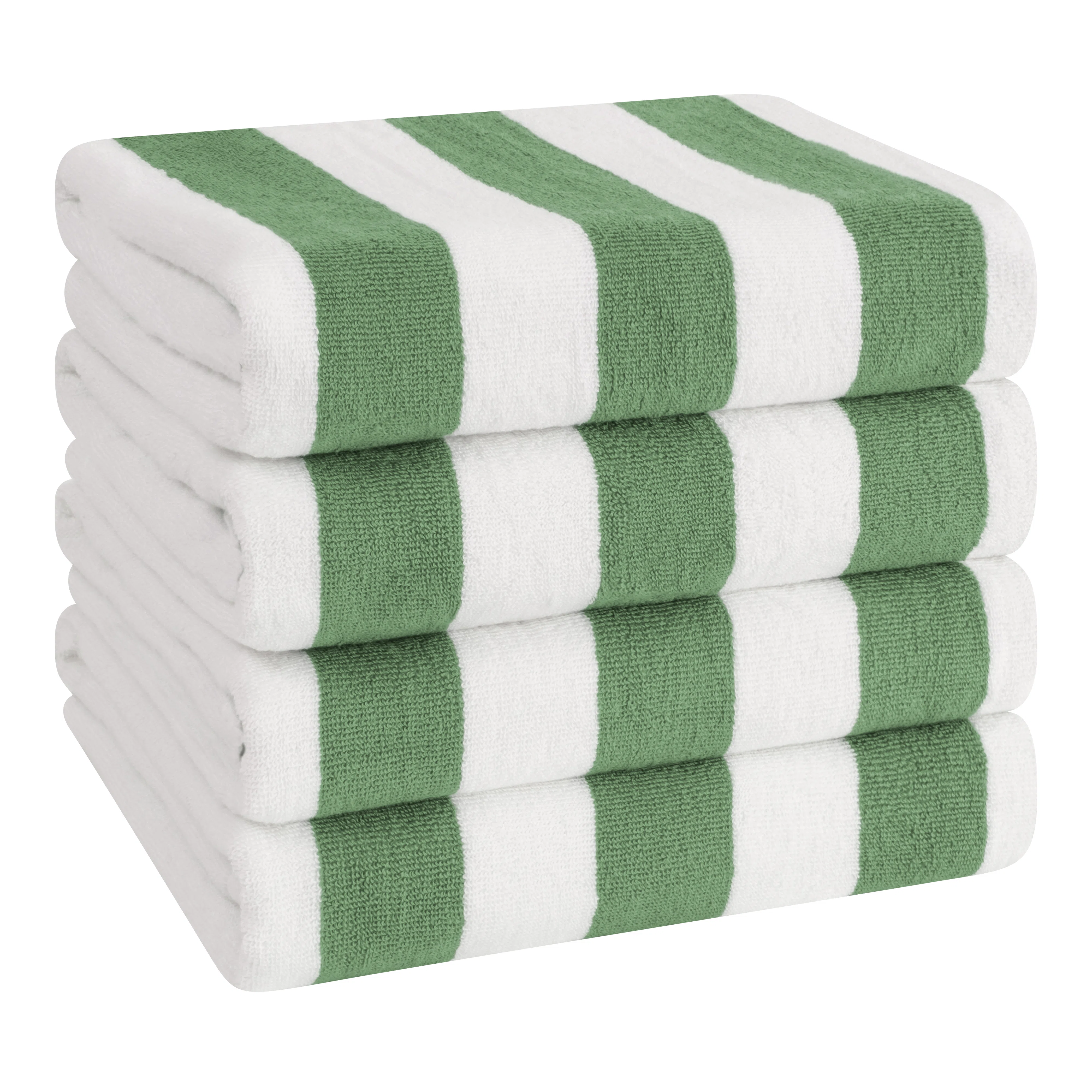 Devontia Cabana Striped Beach Towels, 30x60 inch 4 Piece Oversize Pool Towels